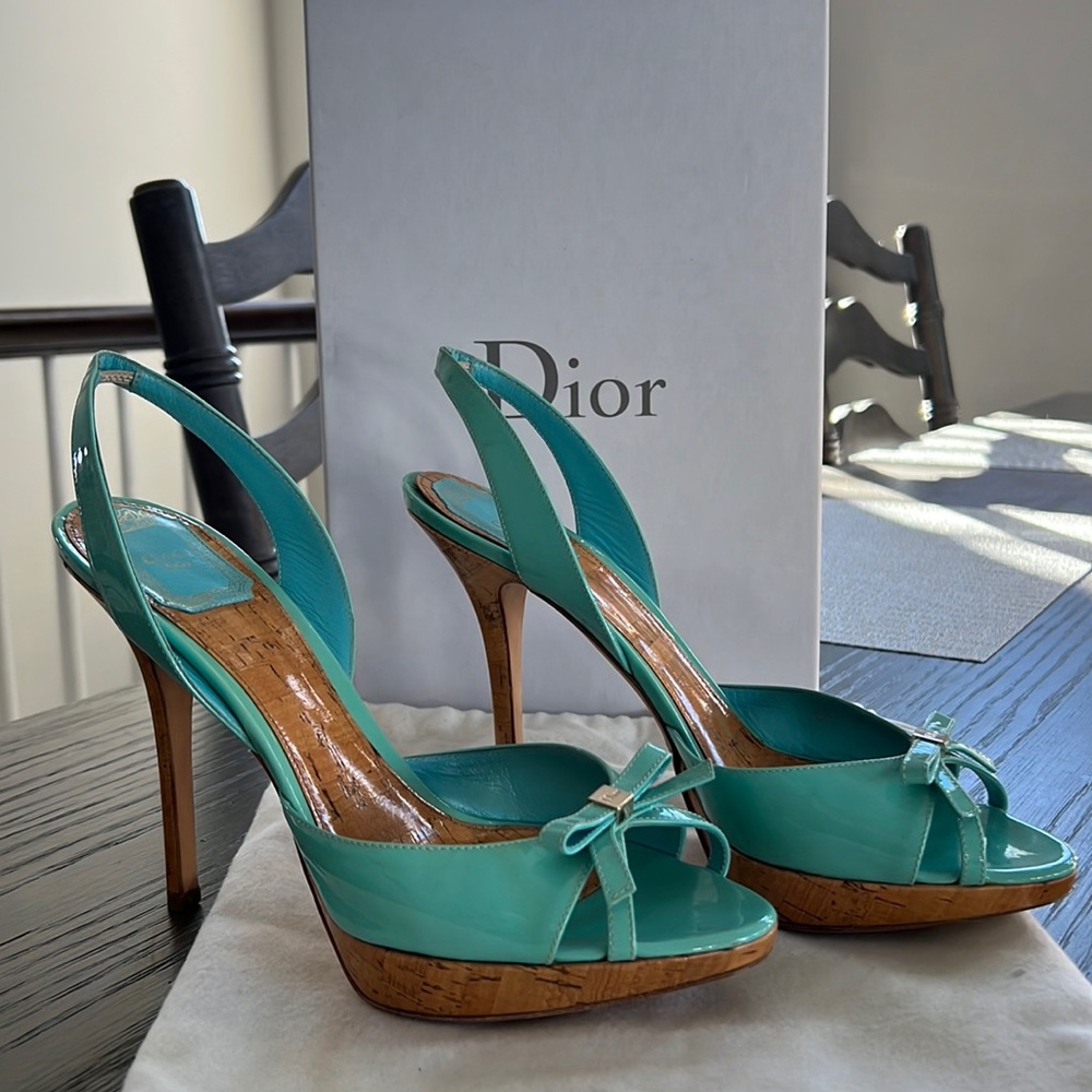 Dior Starlet Slingbacks Tiffany Blue